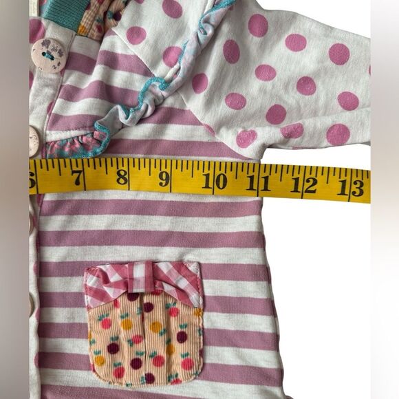 Matilda Jane Hooded stripes and polka dots elbow patch Jacket Sz 18-24 months - Picture 3 of 6
